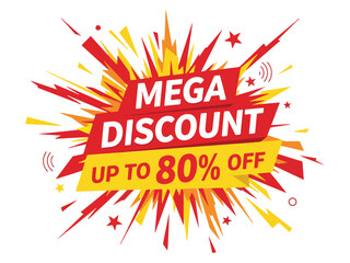 mega sale discount poster