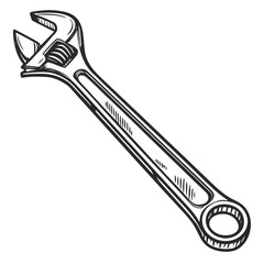 wrench isolated on white background