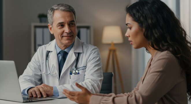 Patient consultation medical office video content professional environment view health awareness