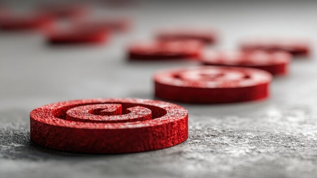 Collection of red pills representing health and wellness in the context of blockchain achievement planning concept