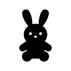 An illustration of a black icon of a newborn product on a white background