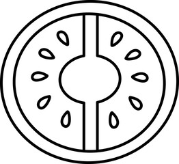Vector Illustration of a Tomato. Tomato Cartoon Vector Illustration. Simple Outline Tomato Coloring Page