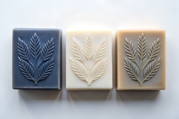 Artisan Handmade Soaps with Botanical Imprints Natural and Organic Skincare Products for Gentle Cleansing and a Luxurious Bathing Experience Close