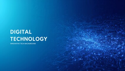 Futuristic circuit board wires in light blue on dark navy technology background. Artificial Intelligence banner concept. Abstract AI tech bg. Digital line pattern. Computer Vector illustration.