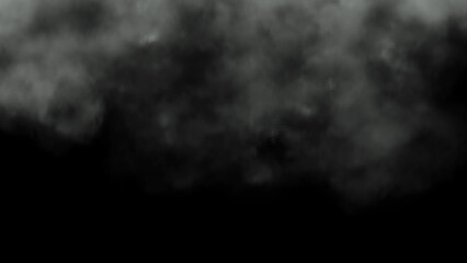 Grey smoke powder dust particles isolated on black background abstract explosion cloud texture overlay for creative graphic artwork