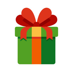 christmas red gift box illustration 