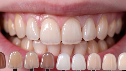 Close-up of orthodontic dental model with braces. Dentistry and oral care concept