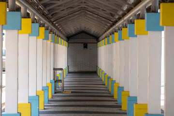 Beautiful corridor in a residential area in Singapore