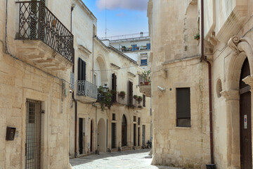 Italy, Apulia, Lecce, city view on a cloudy spring day