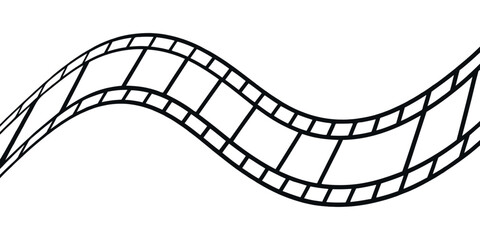 Dynamic filmstrip design element for video editors and content creators adding a retro or vintage cinematic feel to projects