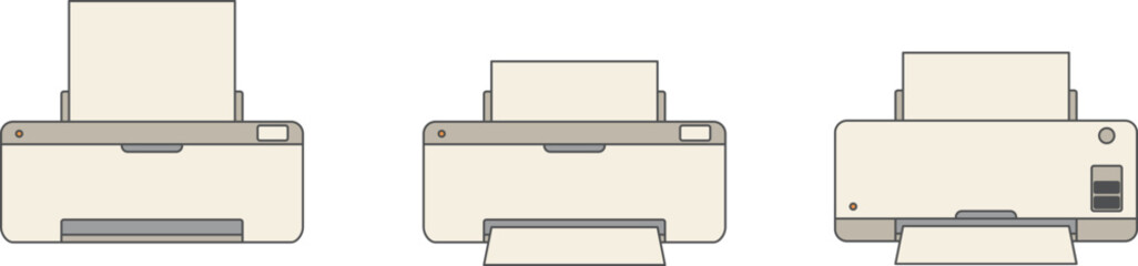 Printer set for printing document design