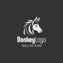 Bold Donkey Illustration Logo Design