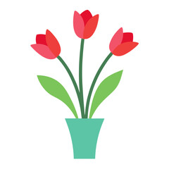 tulips in vase