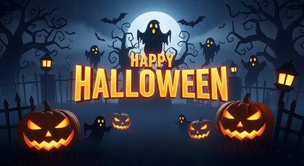 halloween background with pumpkin