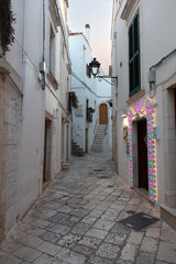 Italy, Puglia, Bari, city streets from the sea on a cloudy spring day