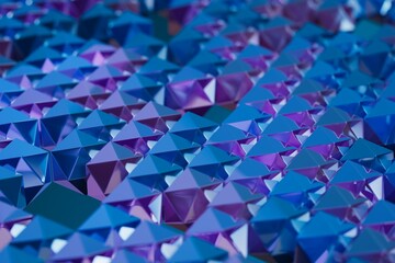 Blue and purple abstract futuristic metallic background 3D computer generated image