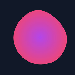 Abstract Colorful Gradient Blob with Blur Effect in Red and Purple and Pink