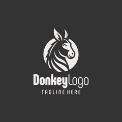 Stylish Donkey Logo Vector Design