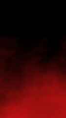 Deep red misty smoke cloud texture isolated on black background intense atmospheric haze effect for...