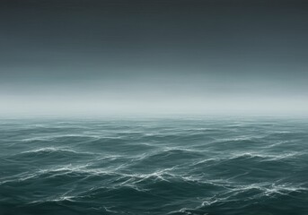 Fototapeta premium Ocean Waves Under a Cloudy Sky - A Serene Coastal Scene.