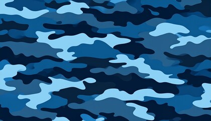 Abstract blue camouflage pattern (1)