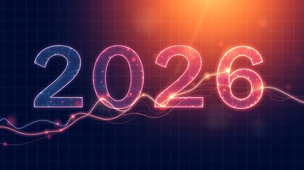 Business Growth and Future Strategy Concept 2025 to 2026 with Digital Data Visualization