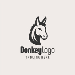 Elegant Farm Donkey Logo Design