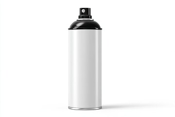 Blank spray can, white with black cap