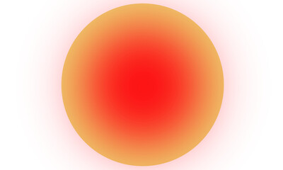 Abstract gradient circle with red orange hues emitting warmth and energy for digital art and design projects isolated on transparent background