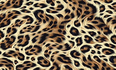 Seamless Animal Wildlife Skin Pattern. Leopard Fur Camouflage Background. Leopard Skin Texture Pattern Vector, luxury print for wallpaper and apparel.