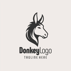 Refined Minimalist Donkey Logo Art