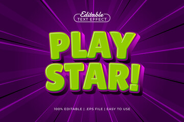 play star editable text effect