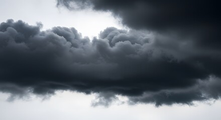 Obraz premium Dramatic dark clouds filling the sky, heralding a coming storm. 