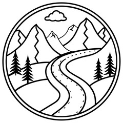 Scenic Road Vector Design