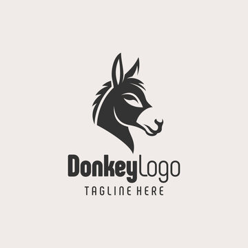 Strong Black White Donkey Icon