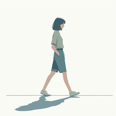 Vector of a teenager wearing casual clothes
