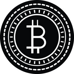  gold bitcoin coin icon on white .eps