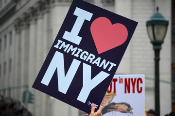 Anti-Ice rally in New York City.