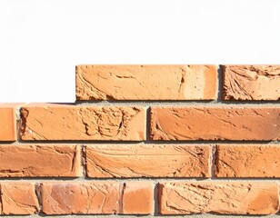 Obraz premium Red brick wall texture with white copy space background