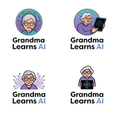 Grandma learns AI logo collection