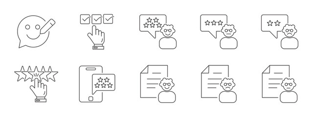  set of client Satisfaction icon vector illustration 