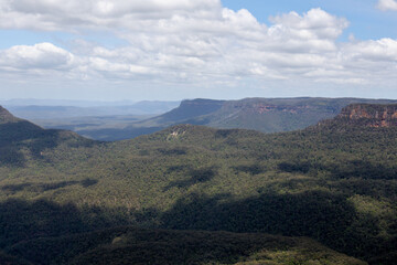 View of landscape in national park at blue mountain at australia