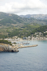 Fototapeta premium Marina in Port Soller, Mallorca, Spain 