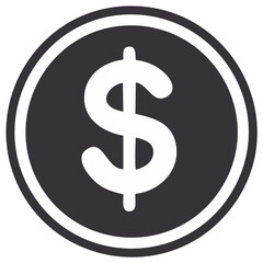 Obraz premium Dollar sign icon graphic design