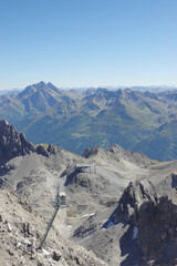 The panorama from Valluga mountain, Sankt Anton, Austria