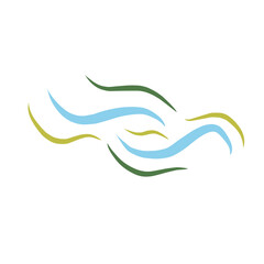 Naklejka premium vector wind gusts