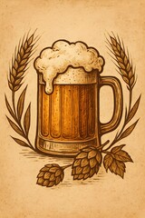 : Iron Hill Brewery Illustration