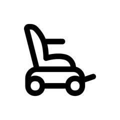 Illustration of a black lawn mower with a seat and handle on a white background in simple vector style