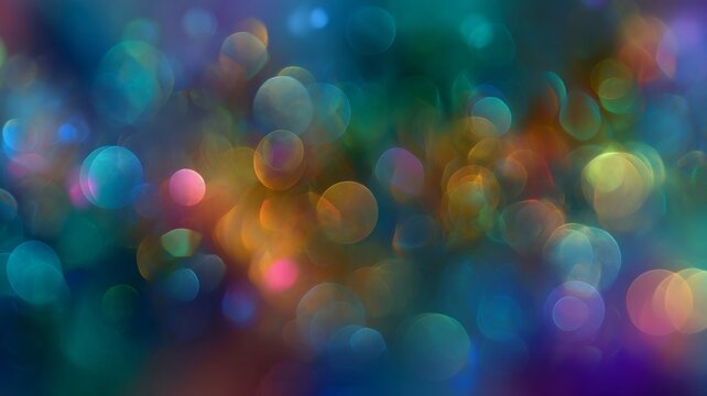 Vibrant bokeh city lights against twilight sky. AI image - Powered by Adobe