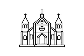 Ornate building with spires and crosses architecture religious